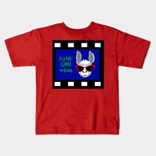 Film Celebrity Spoof Lights Llama Action Kids T-Shirt